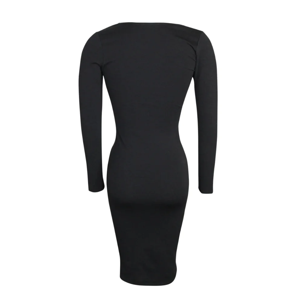 ⬇️🎉👗Donna Mizani Cut Out Tie Front Midi Dress - Picture 3 of 3